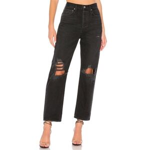 AGOLDE 90's Mid Rise Jean Distressed Audio Black 26 A069B-998